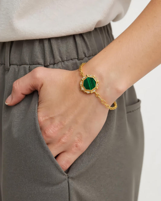 Octomira Bracelet-Malachite