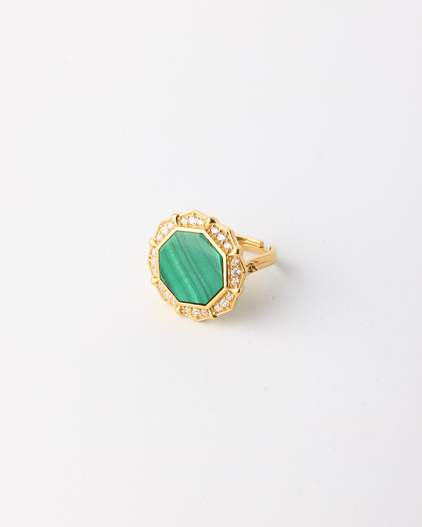 Octomira Ring-Malachite