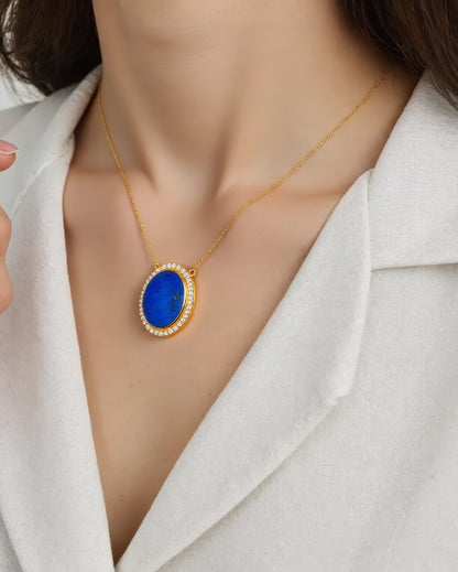 Aura Gems Necklace-Lapis
