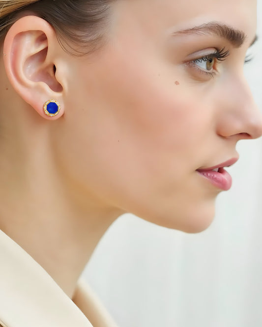 Octomira Earrings-Lapis