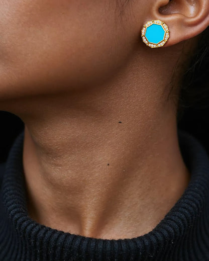 Octomira Earrings-Turquoise