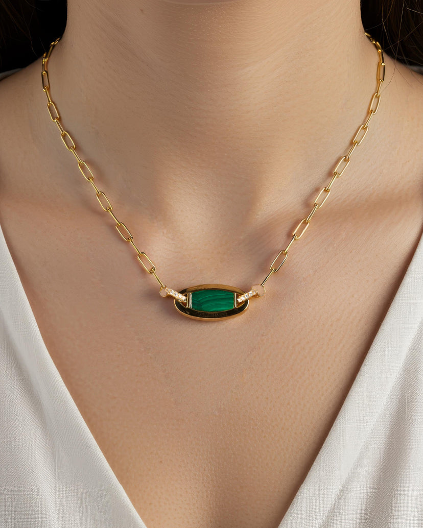 Eclipse Links Necklace-Malachite