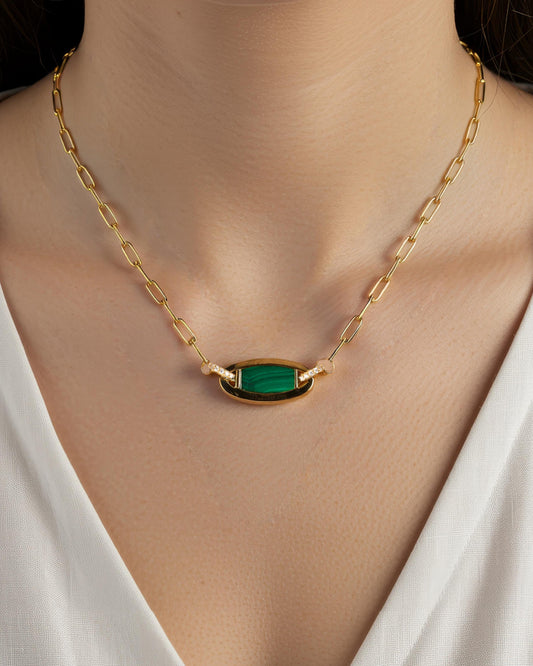 Eclipse Links Necklace-Malachite
