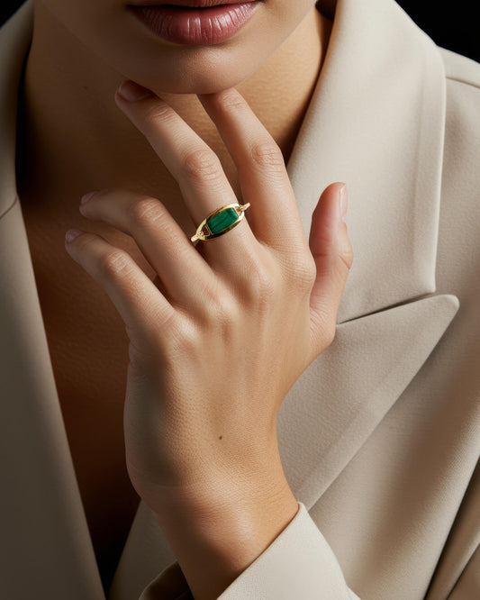 Eclipse Links Ring-Malachite