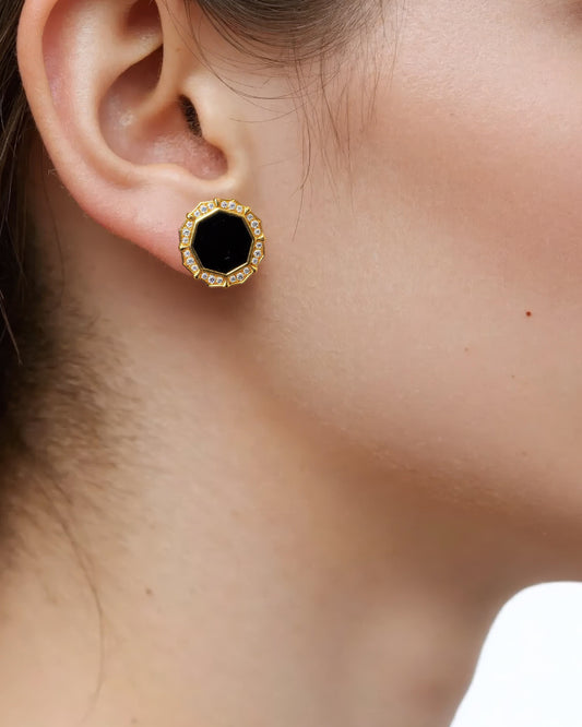 Octomira Earrings-Onyx
