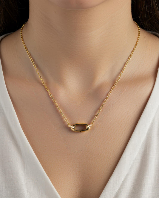 Eclipse Links Necklace-Smoky Quartz