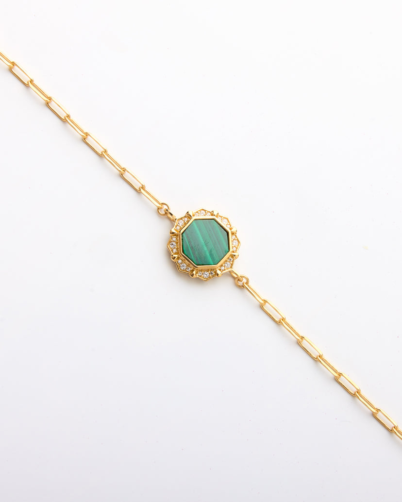 Octomira Bracelet-Malachite