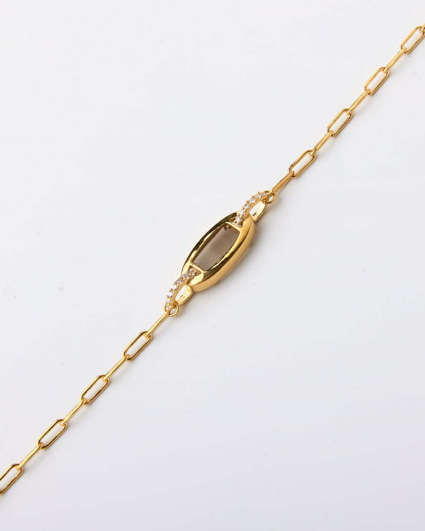 Eclipse Links Bracelet-Smoky Quartz