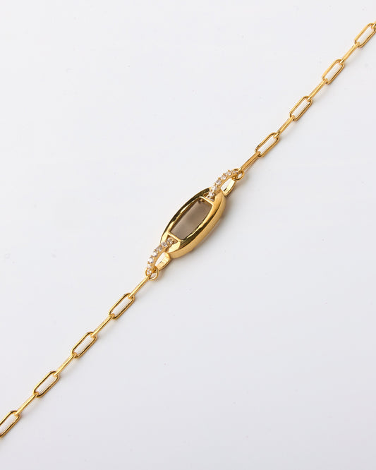 Eclipse Links Bracelet-Smoky Quartz