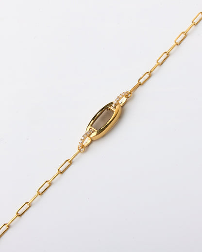 Eclipse Links Necklace-Smoky Quartz