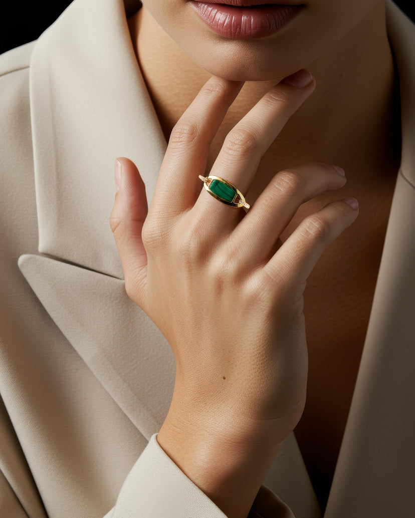 Eclipse Links Ring-Malachite