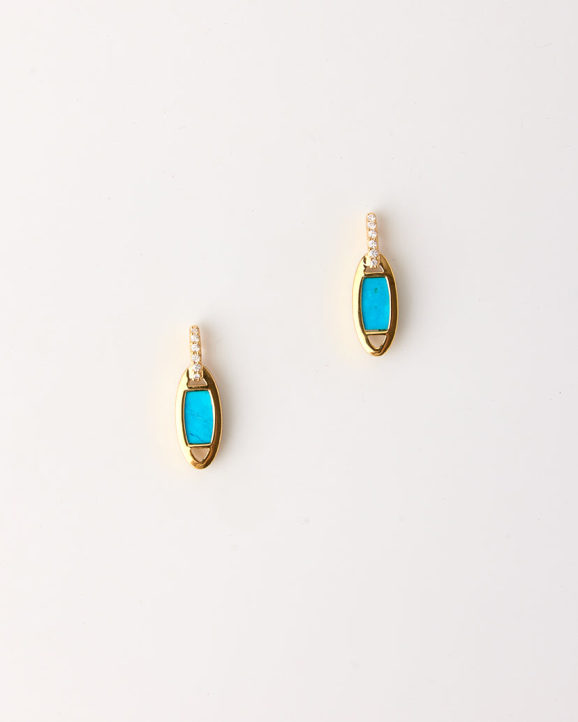 Eclipse Links Earrings-Turquoise