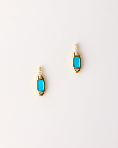 Eclipse Links Earrings-Turquoise