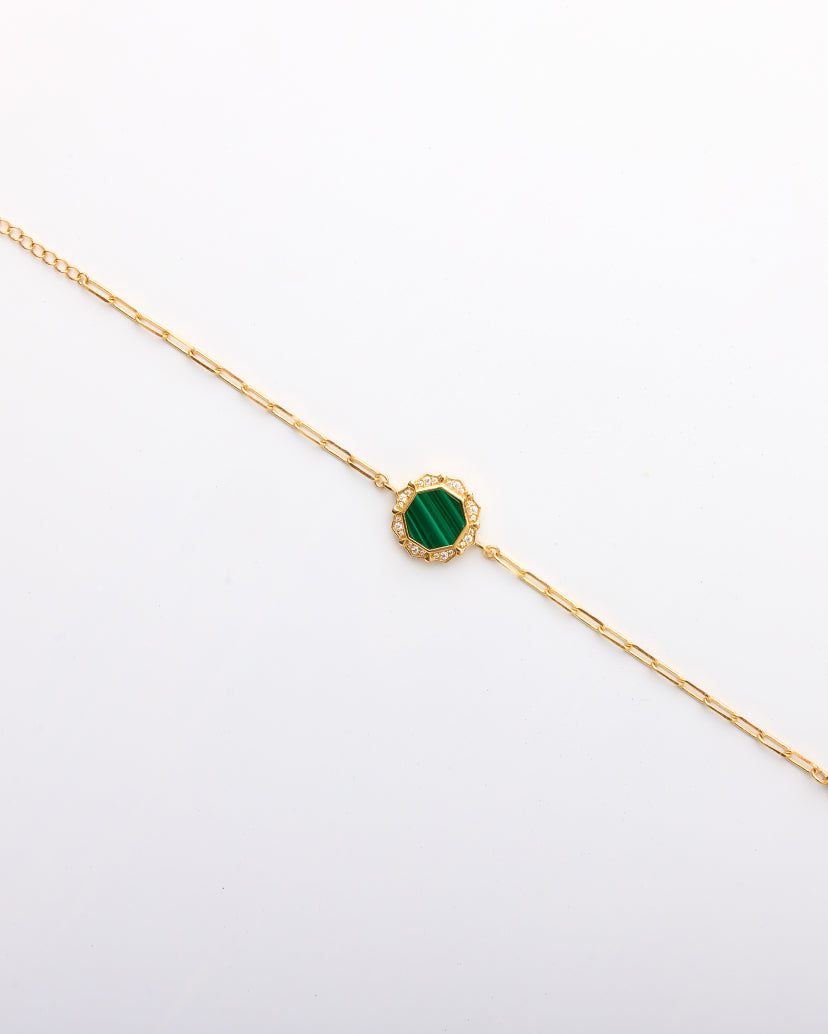 Octomira Bracelet-Malachite