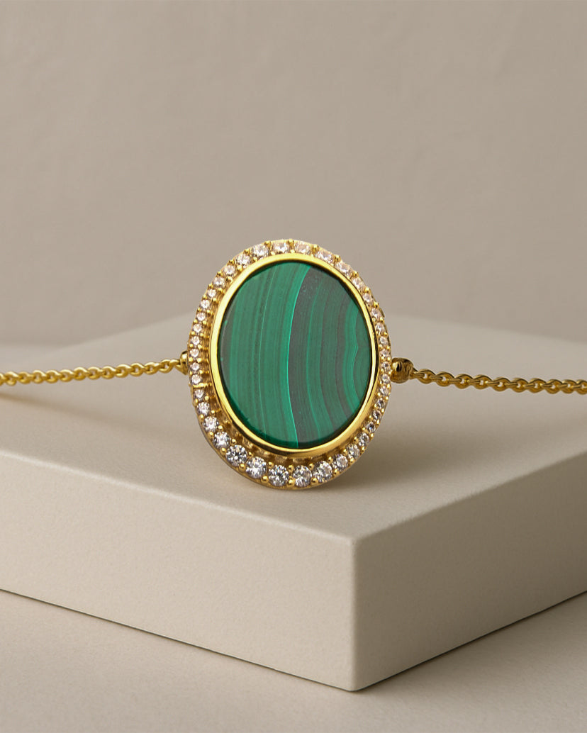 Aura Gems Bracelet-Malachite