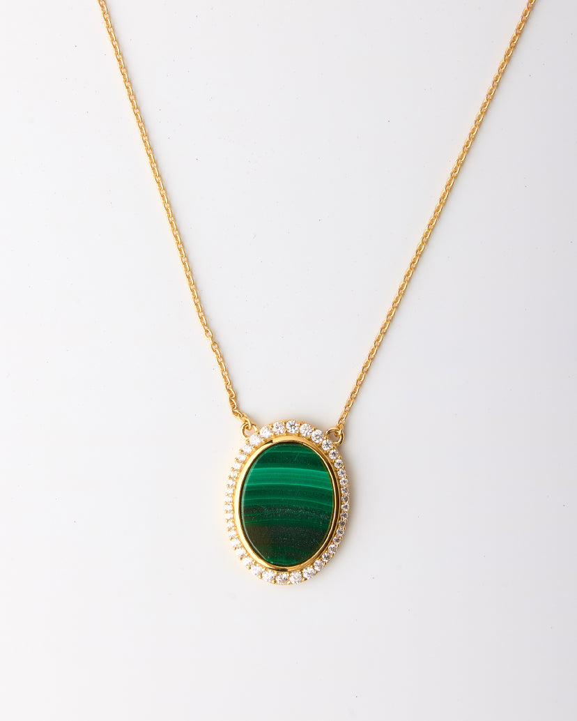 Aura Gems Necklace-Malachite