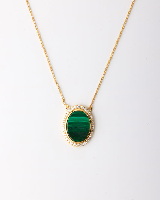 Aura Gems Necklace-Malachite