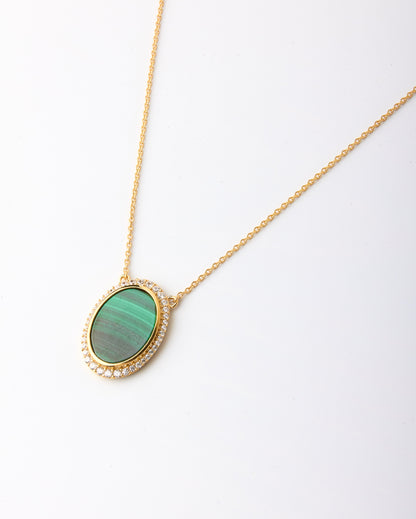 Aura Gems Necklace-Malachite