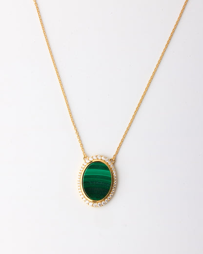 Aura Gems Necklace-Malachite