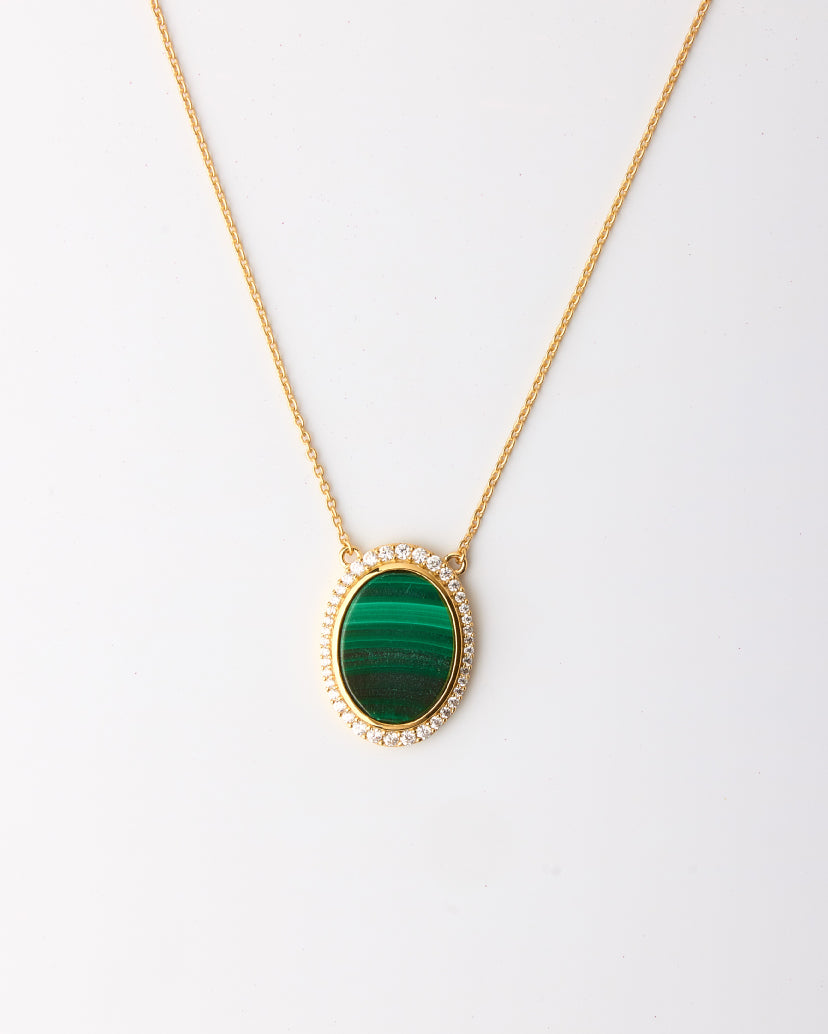 Aura Gems Necklace-Malachite