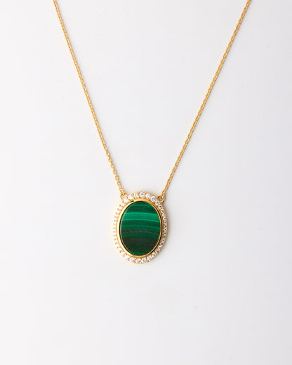 Aura Gems Necklace-Malachite