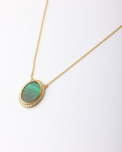 Aura Gems Necklace-Malachite