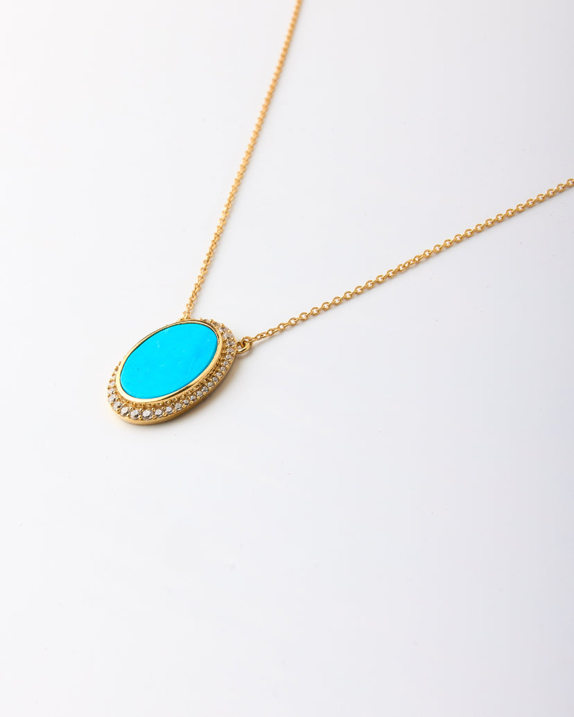 Aura Gems Necklace-Turquoise