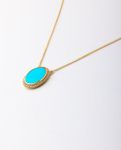Aura Gems Necklace-Turquoise