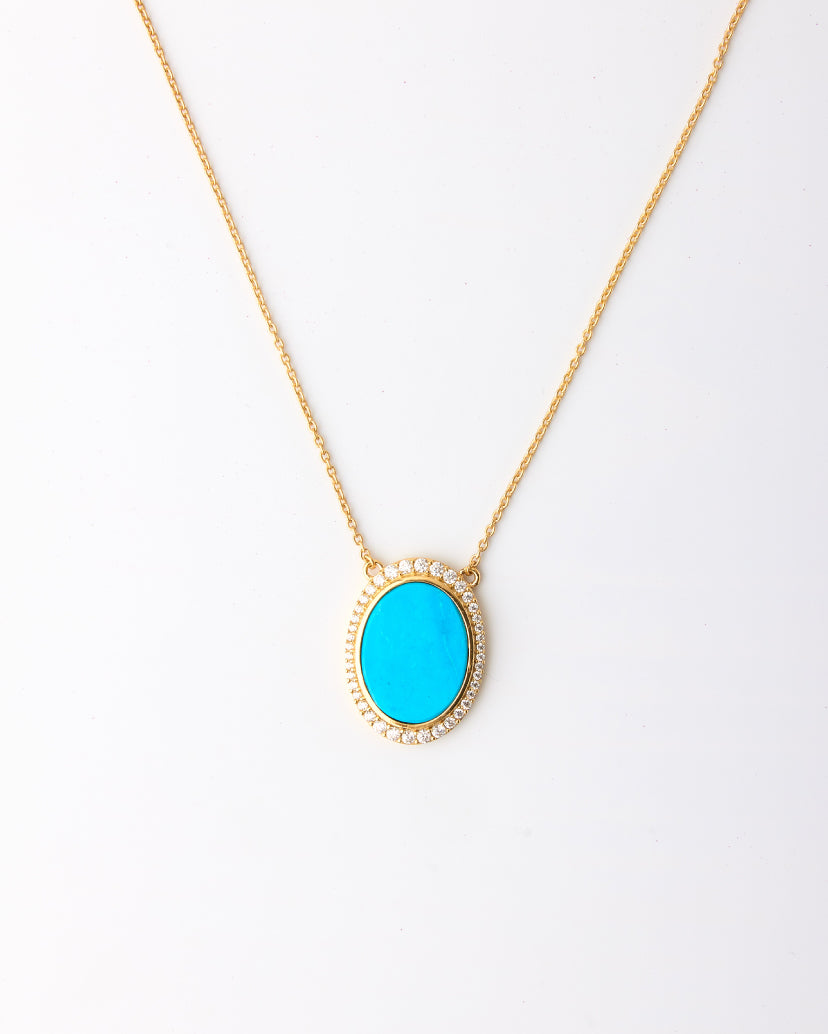 Aura Gems Necklace-Turquoise