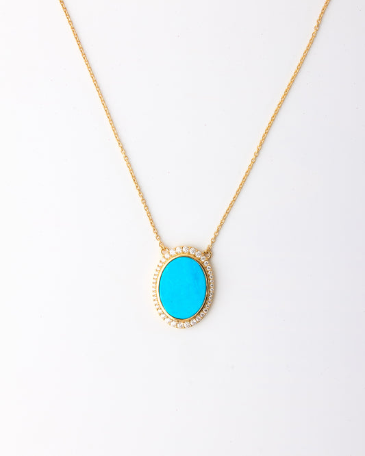 Aura Gems Necklace-Turquoise