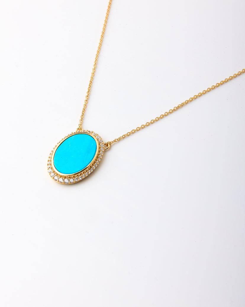 Aura Gems Necklace-Turquoise