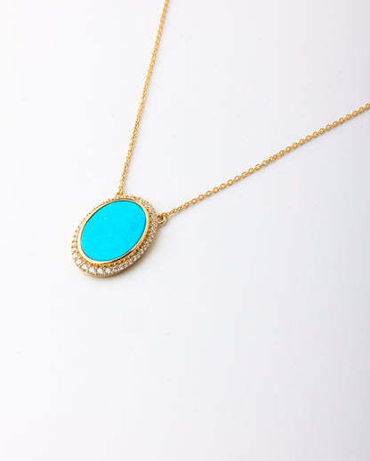 Aura Gems Necklace-Turquoise
