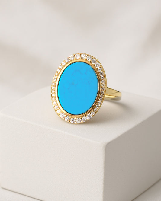 Aura Gems Ring-Turquoise